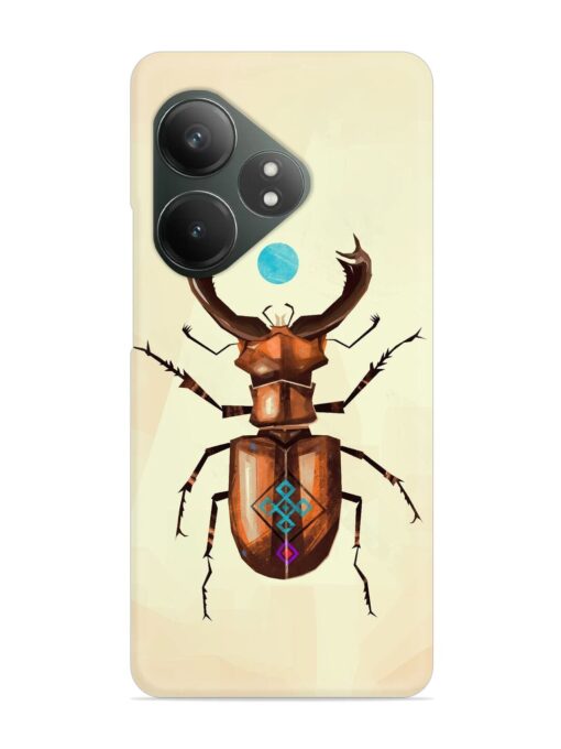 Stag Beetle Vector Snap Case for Realme Gt 6T (5G) Zapvi