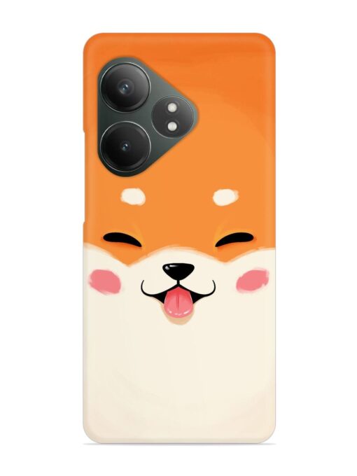 Cute Dog Face Vector Snap Case for Realme Gt 6T (5G) Zapvi