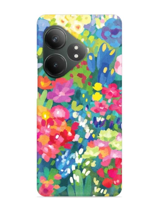 Watercolor Flower Art Snap Case for Realme Gt 6T (5G) Zapvi