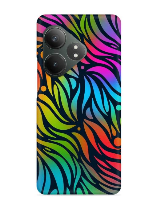 Abstract Leaf Design Snap Case for Realme Gt 6T (5G) Zapvi