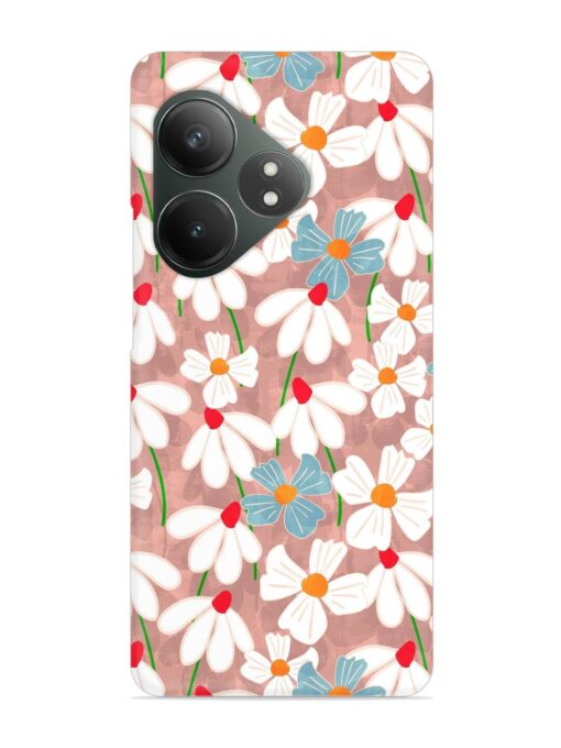 Abstract Petal Flowers Snap Case for Realme Gt 6T (5G) Zapvi