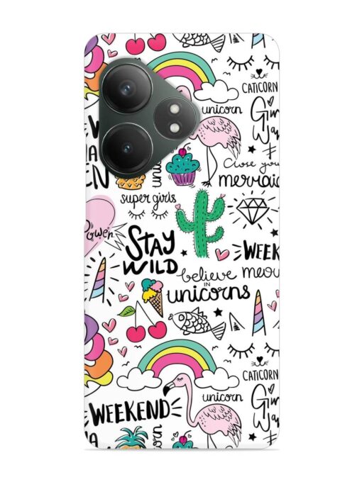 Unicorn Ice Cream Snap Case for Realme Gt 6T (5G)