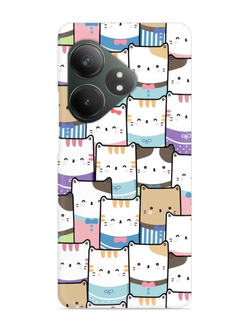 Cute Adorable Cat Snap Case for Realme Gt 6T (5G) Zapvi