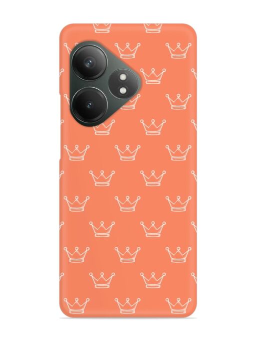 Hand Drawn Crown Snap Case for Realme Gt 6T (5G) Zapvi