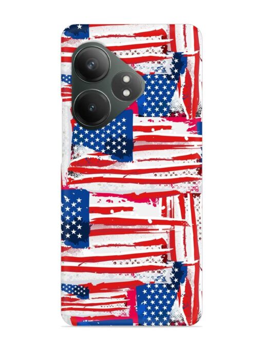 Usa Flag Seamless Snap Case for Realme Gt 6T (5G) Zapvi