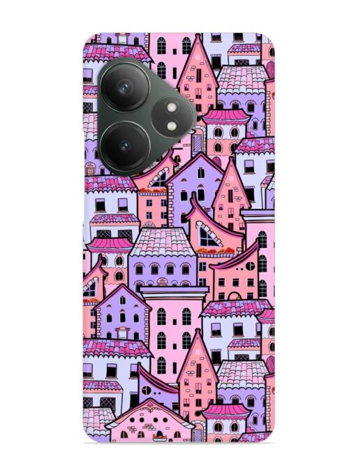 Seamless Pattern Houses Snap Case for Realme Gt 6T (5G) Zapvi