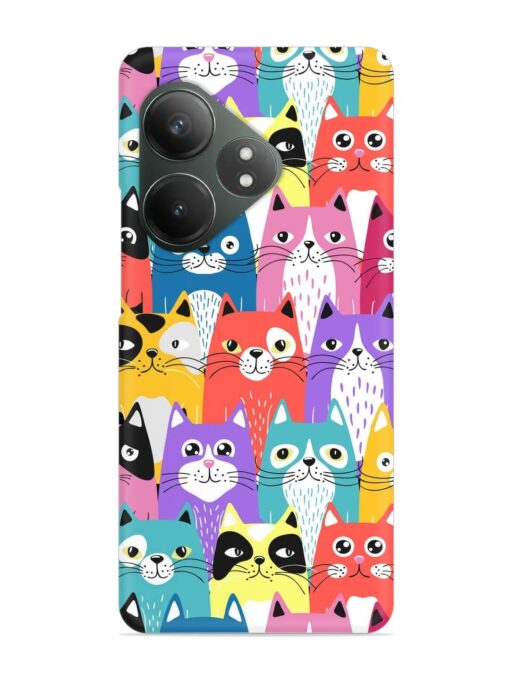 Funny Cartoon Cats Snap Case for Realme Gt 6T (5G) Zapvi