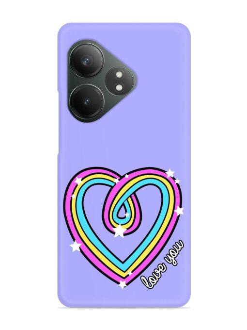 Colorful Rainbow Heart Snap Case for Realme Gt 6T (5G) Zapvi