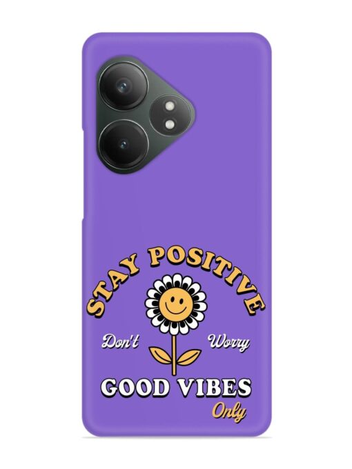 Retro Positive Flower Snap Case for Realme Gt 6T (5G) Zapvi