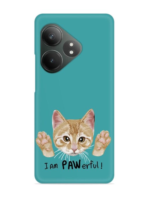 Typography Slogan Cat Snap Case for Realme Gt 6T (5G)