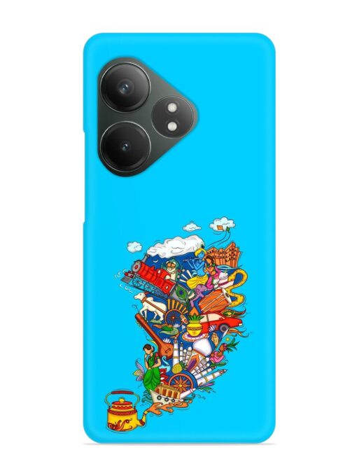 Vector Design Indian Snap Case for Realme Gt 6T (5G) Zapvi