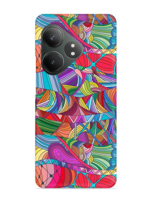 Seamless Patterns Hand Drawn Snap Case for Realme Gt 6T (5G) Zapvi