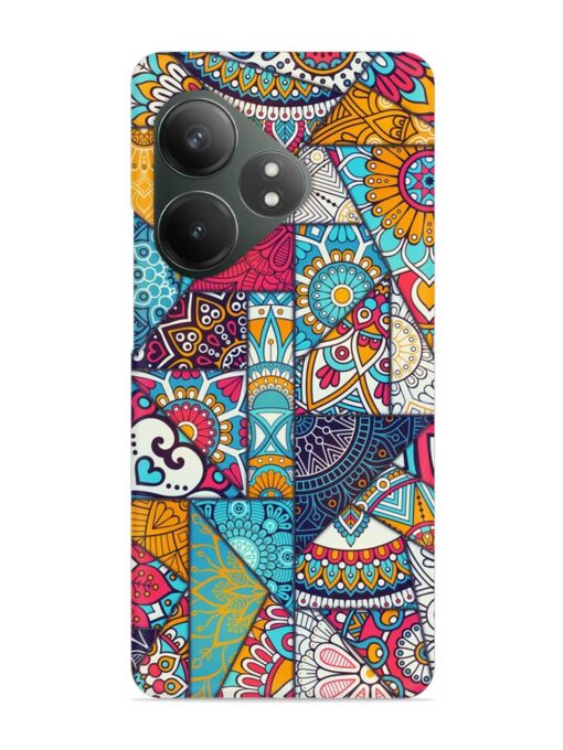 Patchwork Pattern Vintage Snap Case for Realme Gt 6T (5G) Zapvi