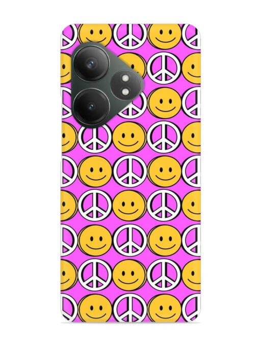 Smiley Face Peace Snap Case for Realme Gt 6T (5G) Zapvi