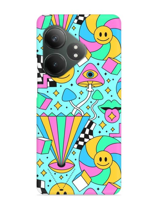 Trippy Rainbow 60S Snap Case for Realme Gt 6T (5G) Zapvi