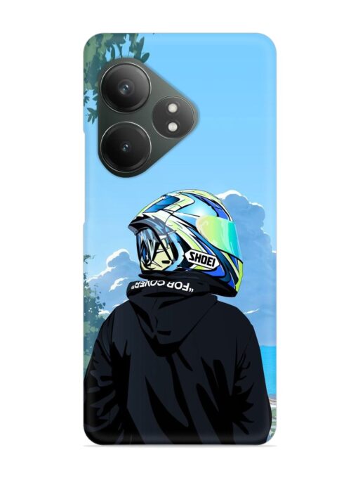 Rider With Helmet Snap Case for Realme Gt 6T (5G) Zapvi