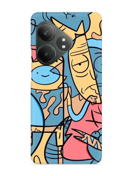 Silly Face Doodle Snap Case for Realme Gt 6T (5G) Zapvi