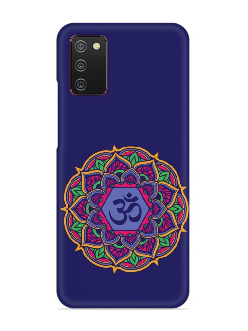 Om Mandala Art Blue Snap Case for Samsung Galaxy A02S Zapvi