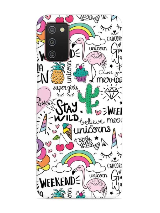 Unicorn Ice Cream Snap Case for Samsung Galaxy A02S Zapvi