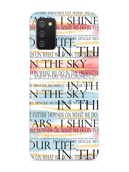 Seamless Slogans Pattern Snap Case for Samsung Galaxy A02S Zapvi