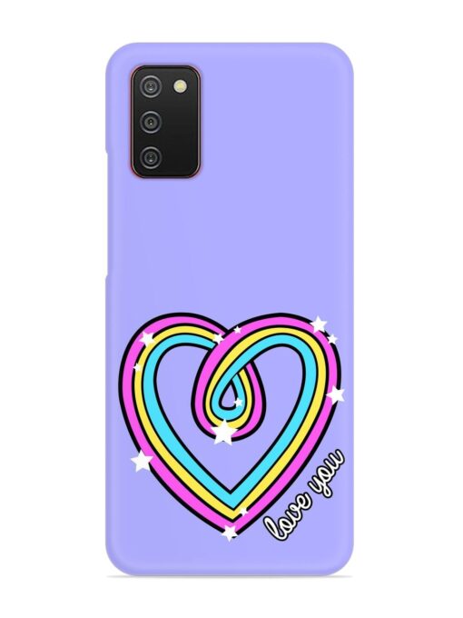 Colorful Rainbow Heart Snap Case for Samsung Galaxy A02S Zapvi