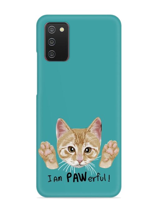 Typography Slogan Cat Snap Case for Samsung Galaxy A02S Zapvi