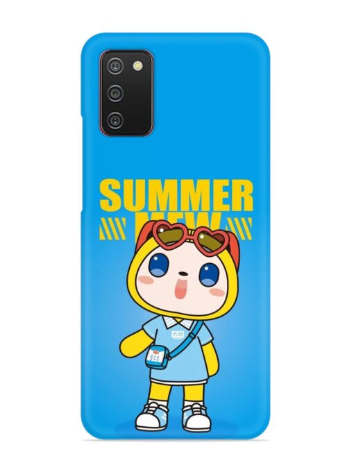 Summer Mew Cartoon Snap Case for Samsung Galaxy A02S Zapvi