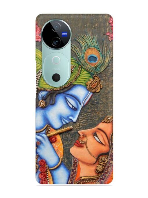 Lord Radha Krishna Flute Art Snap Case for Vivo V40 (5G)