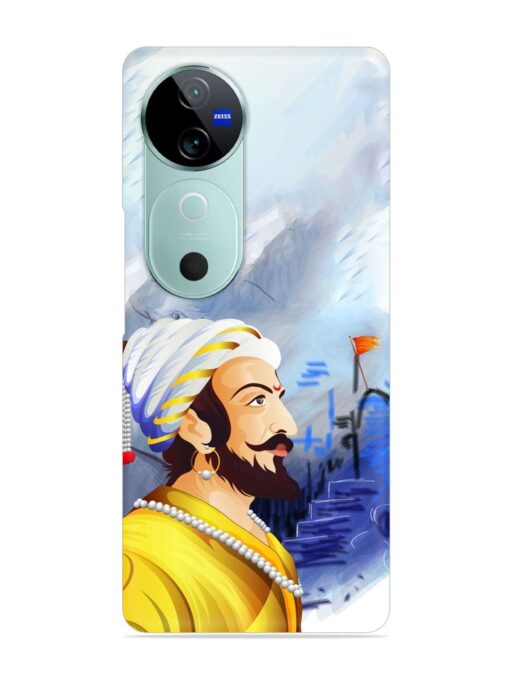 Shivaji Maharaj Color Paint Art Snap Case for Vivo V40 (5G)