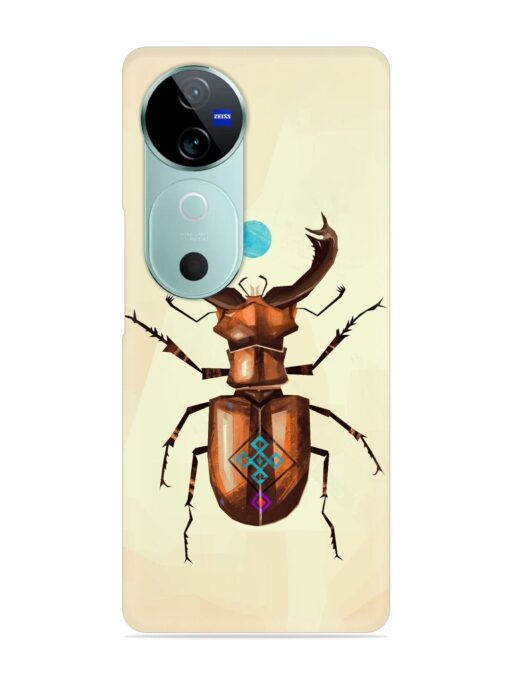 Stag Beetle Vector Snap Case for Vivo V40 (5G)