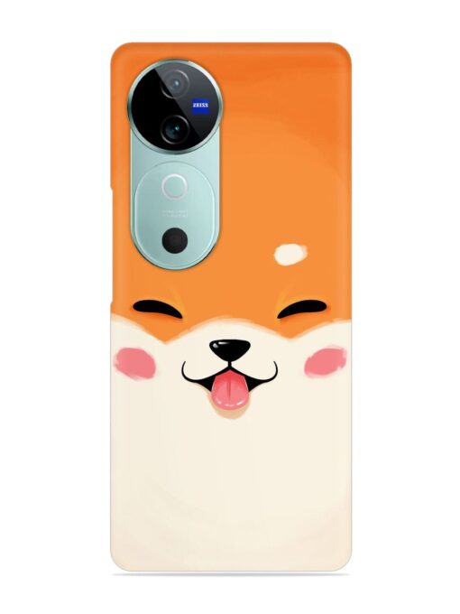 Cute Dog Face Vector Snap Case for Vivo V40 (5G)