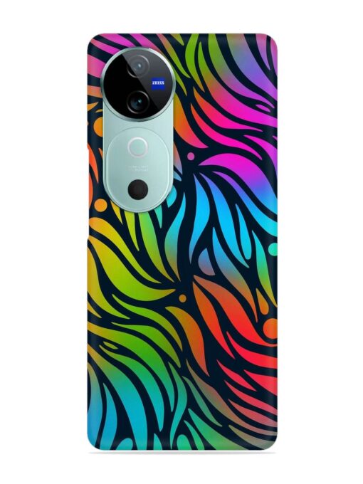 Abstract Leaf Design Snap Case for Vivo V40 (5G) Zapvi