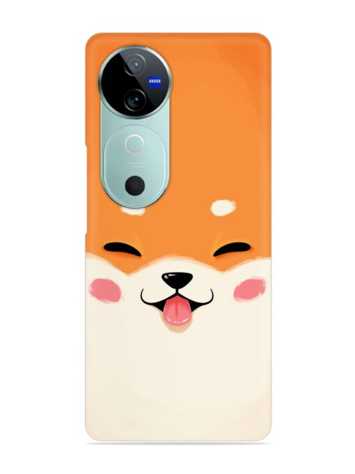 Happy Cat Art Snap Case for Vivo V40 (5G)