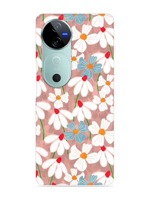 Abstract Petal Flowers Snap Case for Vivo V40 (5G)