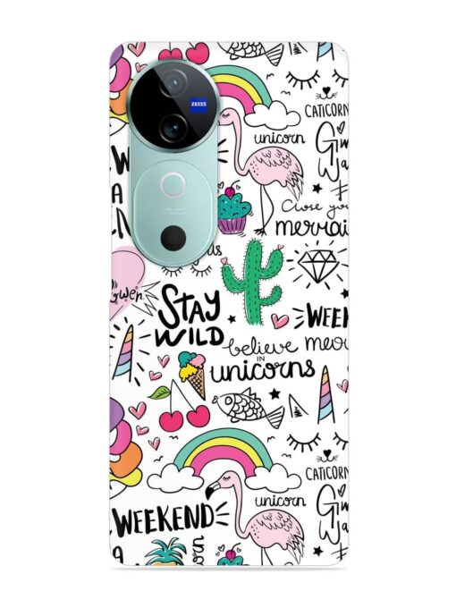 Unicorn Ice Cream Snap Case for Vivo V40 (5G)