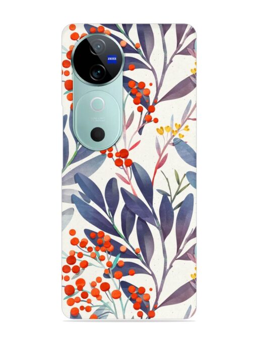 Seamless Floral Pattern Snap Case for Vivo V40 (5G)