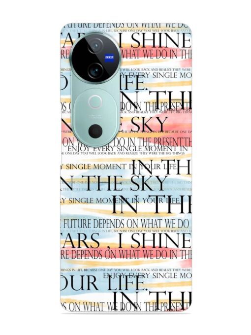 Seamless Slogans Pattern Snap Case for Vivo V40 (5G)