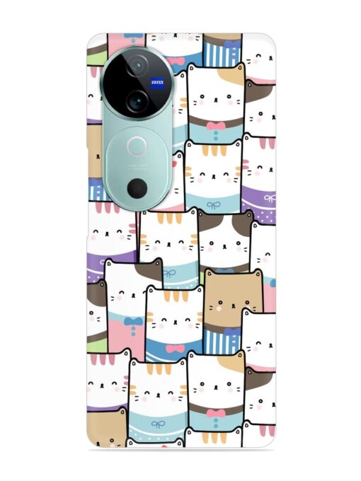 Cute Adorable Cat Snap Case for Vivo V40 (5G)