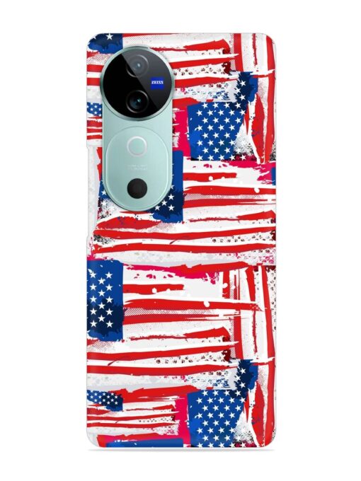 Usa Flag Seamless Snap Case for Vivo V40 (5G)