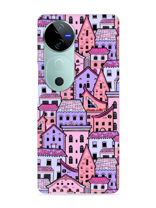 Seamless Pattern Houses Snap Case for Vivo V40 (5G)