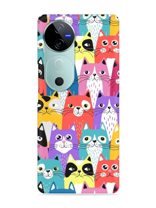 Funny Cartoon Cats Snap Case for Vivo V40 (5G)