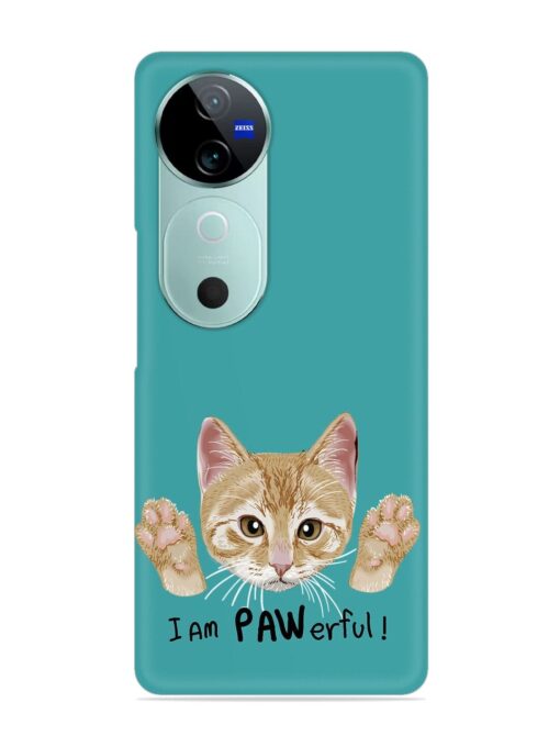 Typography Slogan Cat Snap Case for Vivo V40 (5G)