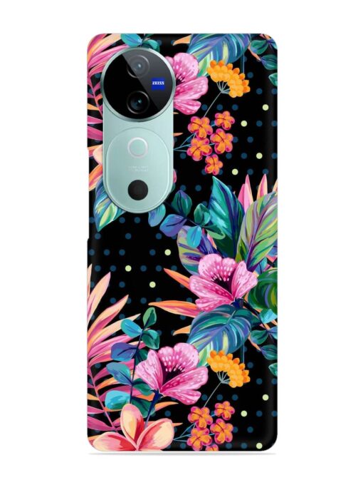 Seamless Floral Pattern Snap Case for Vivo V40 (5G)