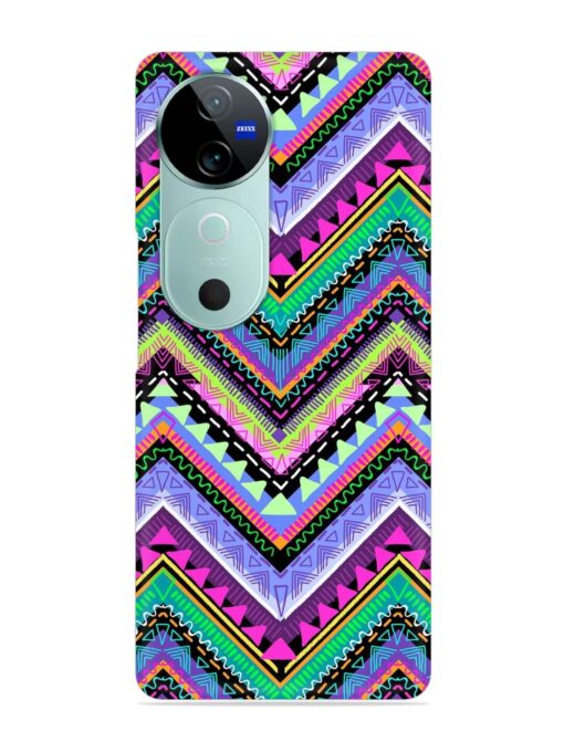 Tribal Aztec Print Snap Case for Vivo V40 (5G)