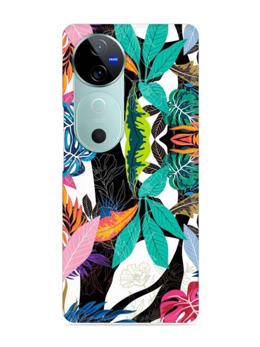 Floral Pattern Bright Snap Case for Vivo V40 (5G)