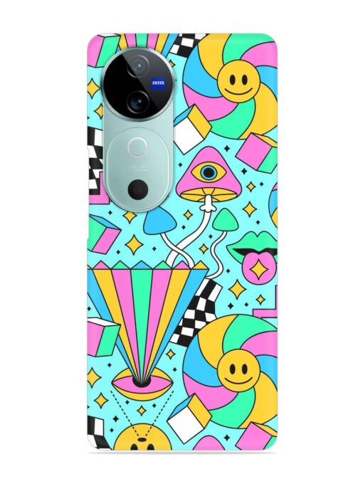 Trippy Rainbow 60S Snap Case for Vivo V40 (5G)