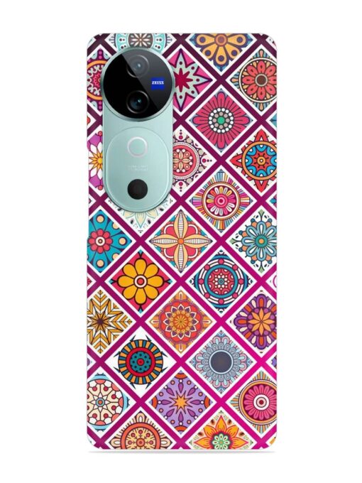 Seamless Tile Pattern Snap Case for Vivo V40 (5G)