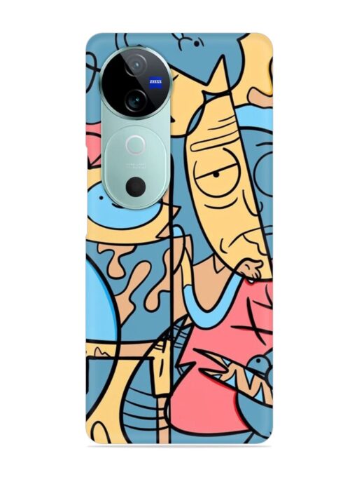 Silly Face Doodle Snap Case for Vivo V40 (5G)