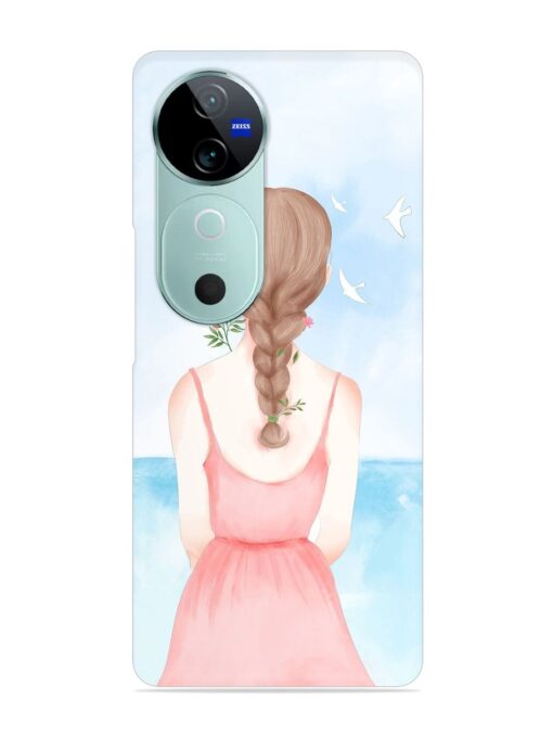 Watercolor Girl Vector Snap Case for Vivo V40 (5G)