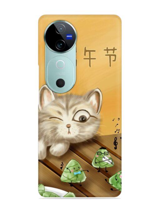 Cat Scorpion Dancing Snap Case for Vivo V40 (5G) Zapvi